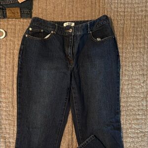 Isaac Mizrahi Women's Dark Indigo Straight Leg Jeans